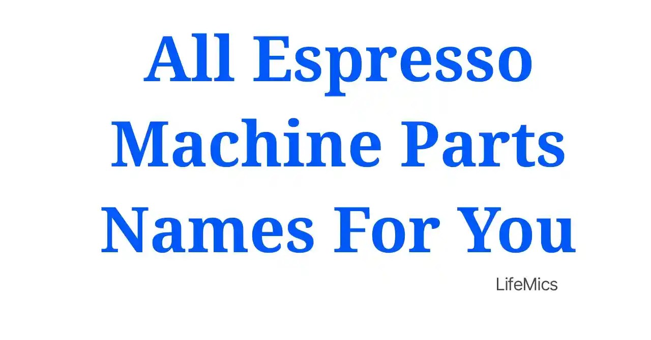 80 Espresso Machine Parts Names