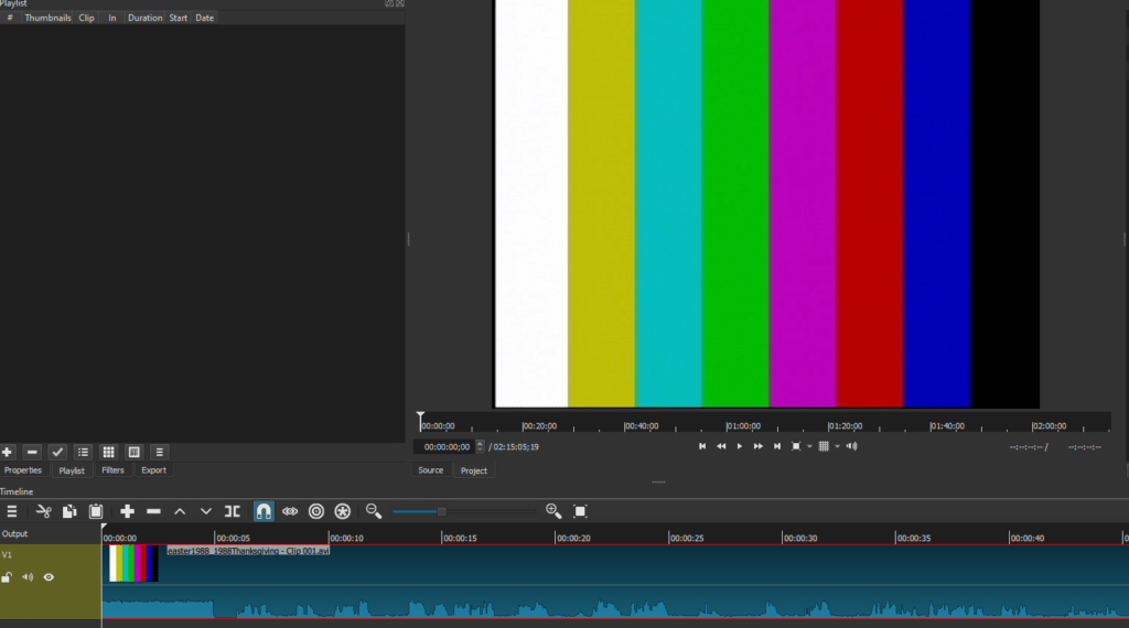 Using Shotcut to create MP4 from VHS Captures Life of a Geek Admin