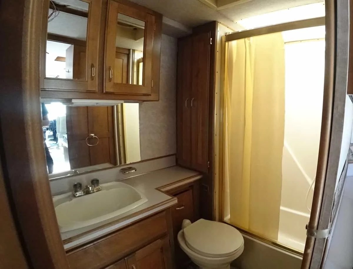 Our RV Bathroom Reno Big Makeover On A Little Budget Life on Route