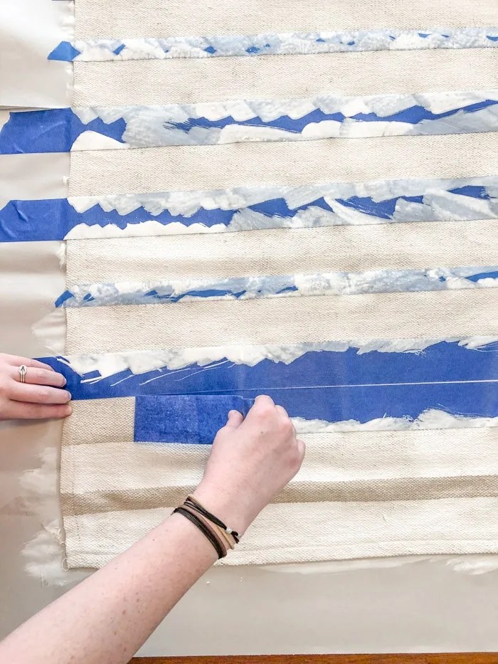 EASY DIY RUG OUT OF A DROP CLOTH AND CHALK PAINT