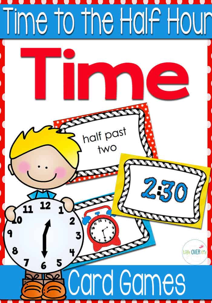 5 Time Card Games for Time to the Half Hour (Level 2)