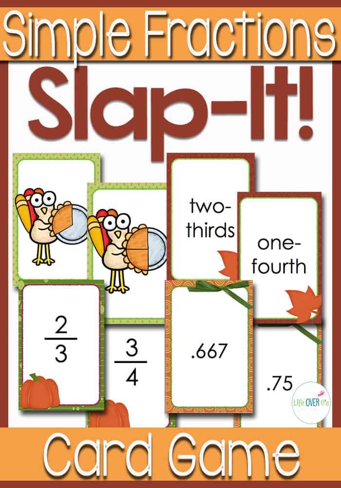 Simple Fractions Slap It! Card Game Life Over Cs