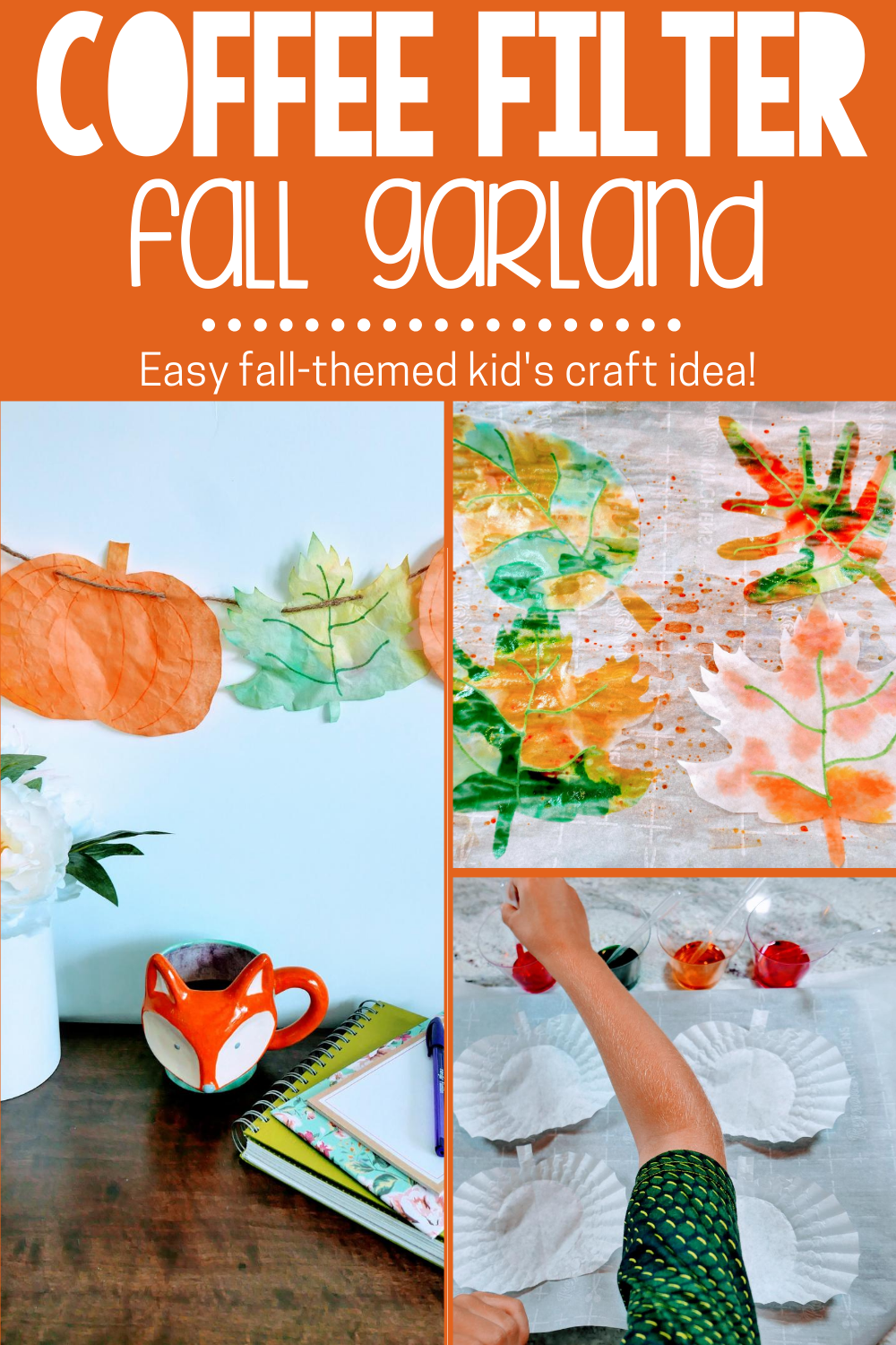 Fall Coffee Filter Crafts for Preschoolers