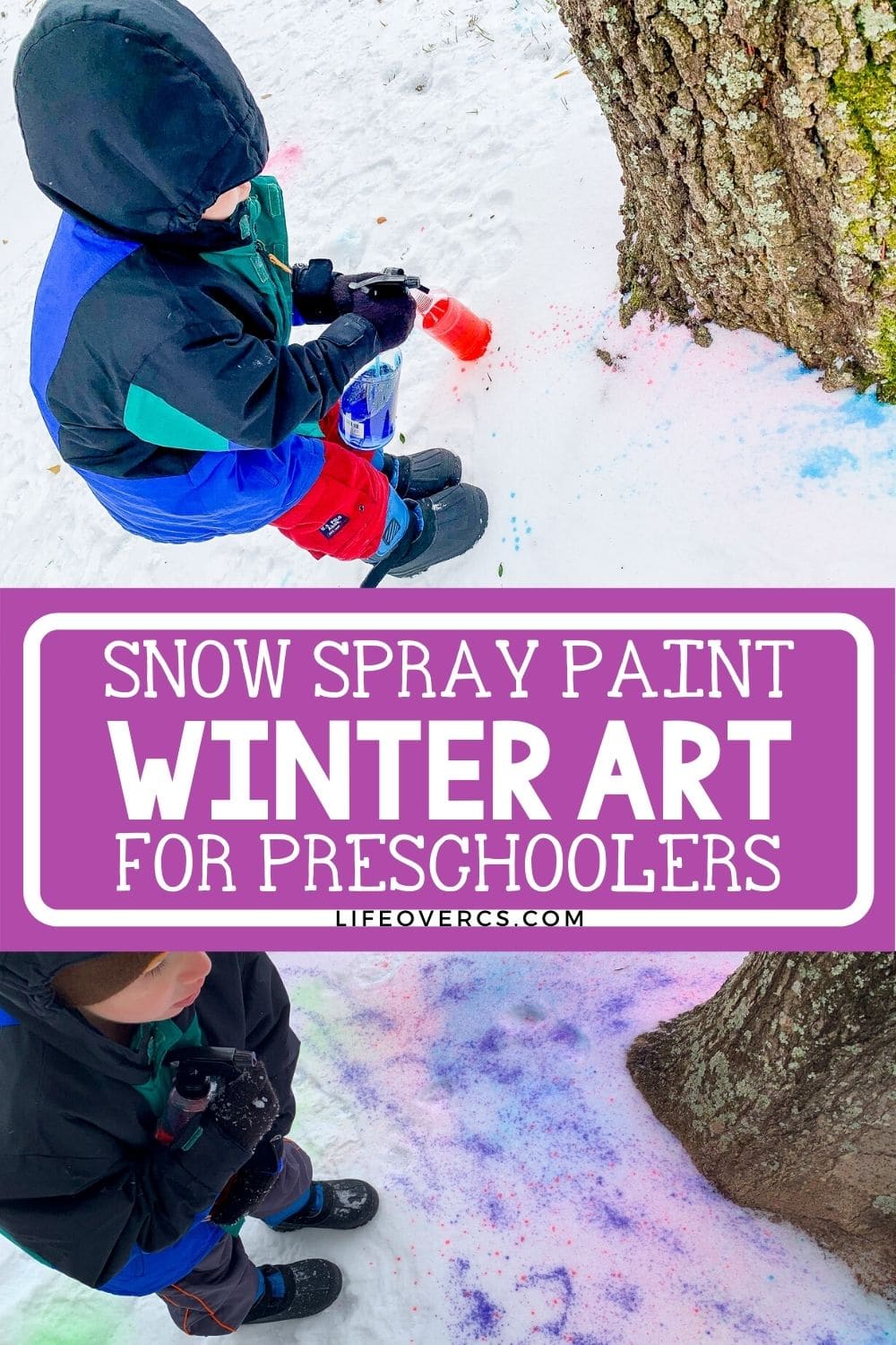 Fun Winter Art Project for Kids Snow Spray Paint