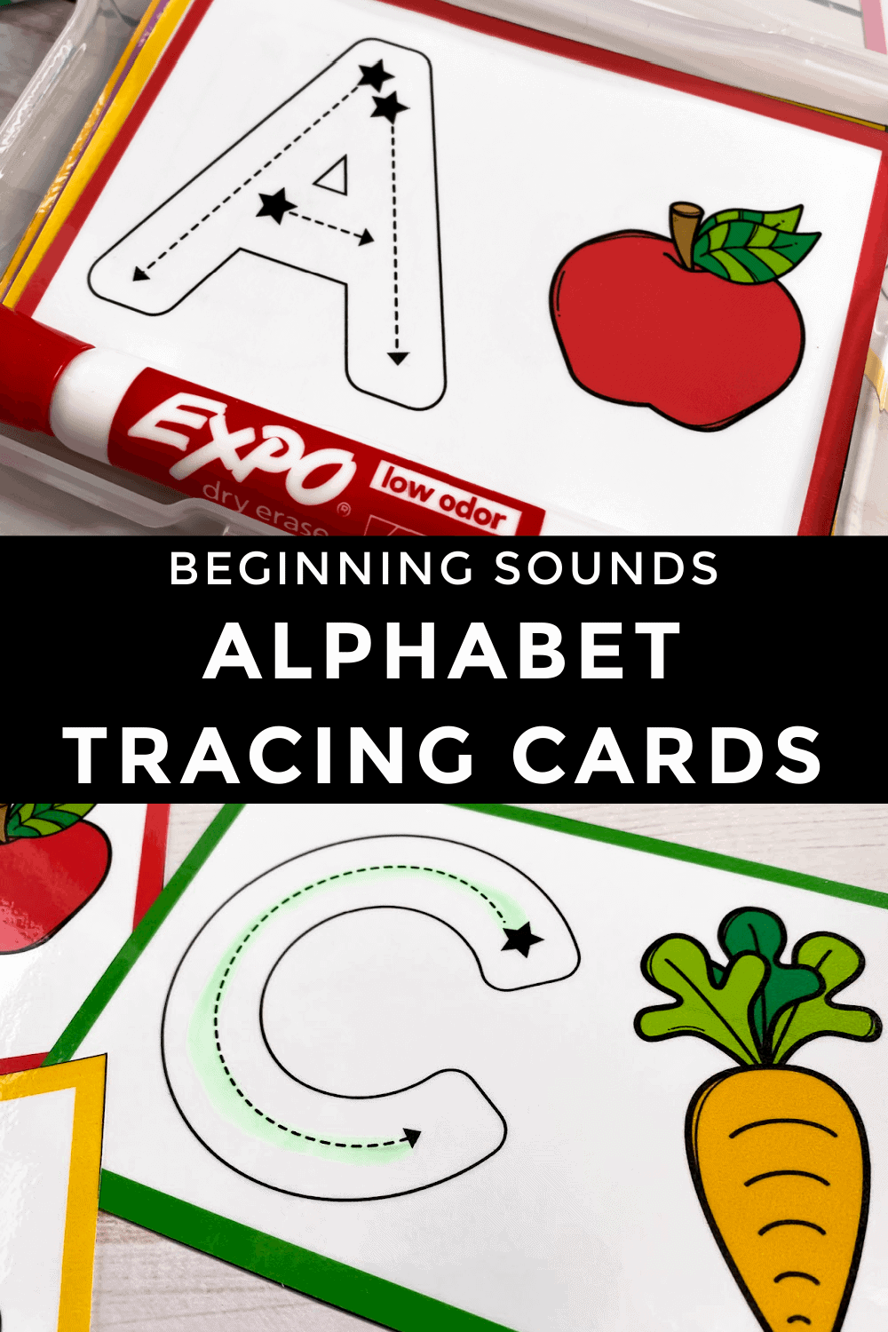 Free Printable Alphabet Tracing Cards for Preschoolers