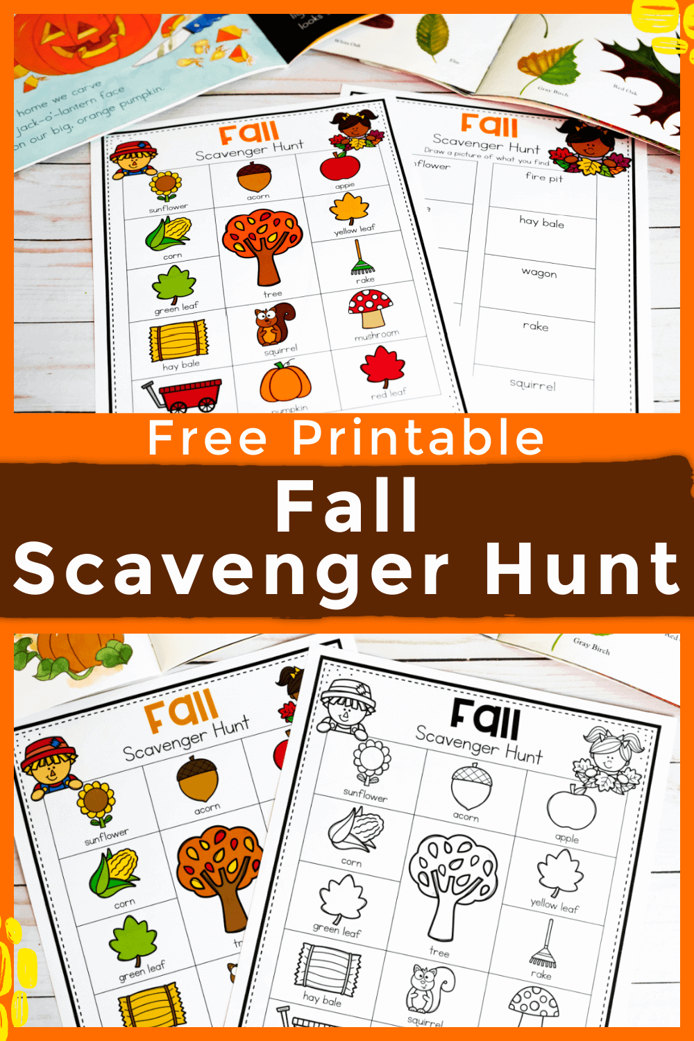 Free Fall Scavenger Hunt Printable for Kids