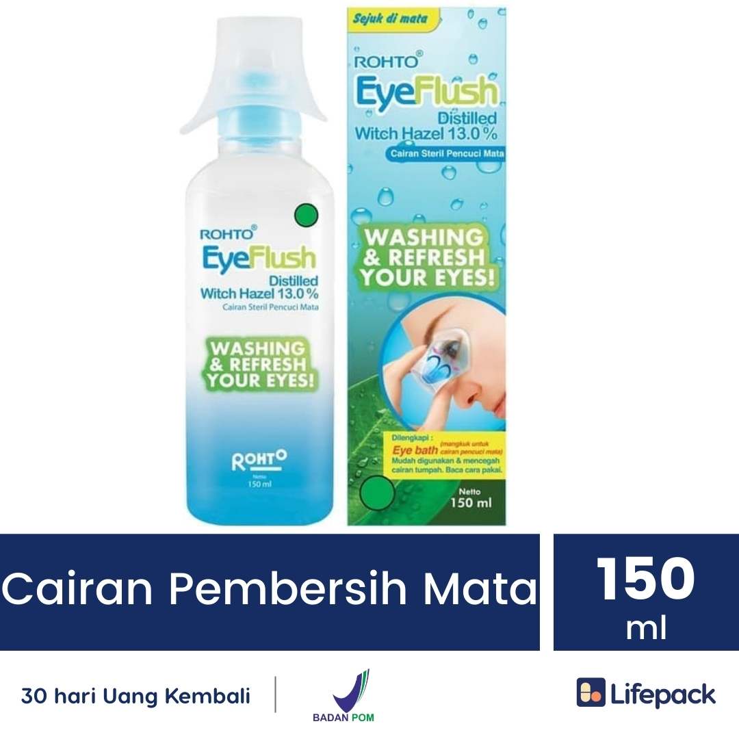 Rohto Eye Flush 150 ML Obat Tetes Mata LIFEPACK Lifepack.id