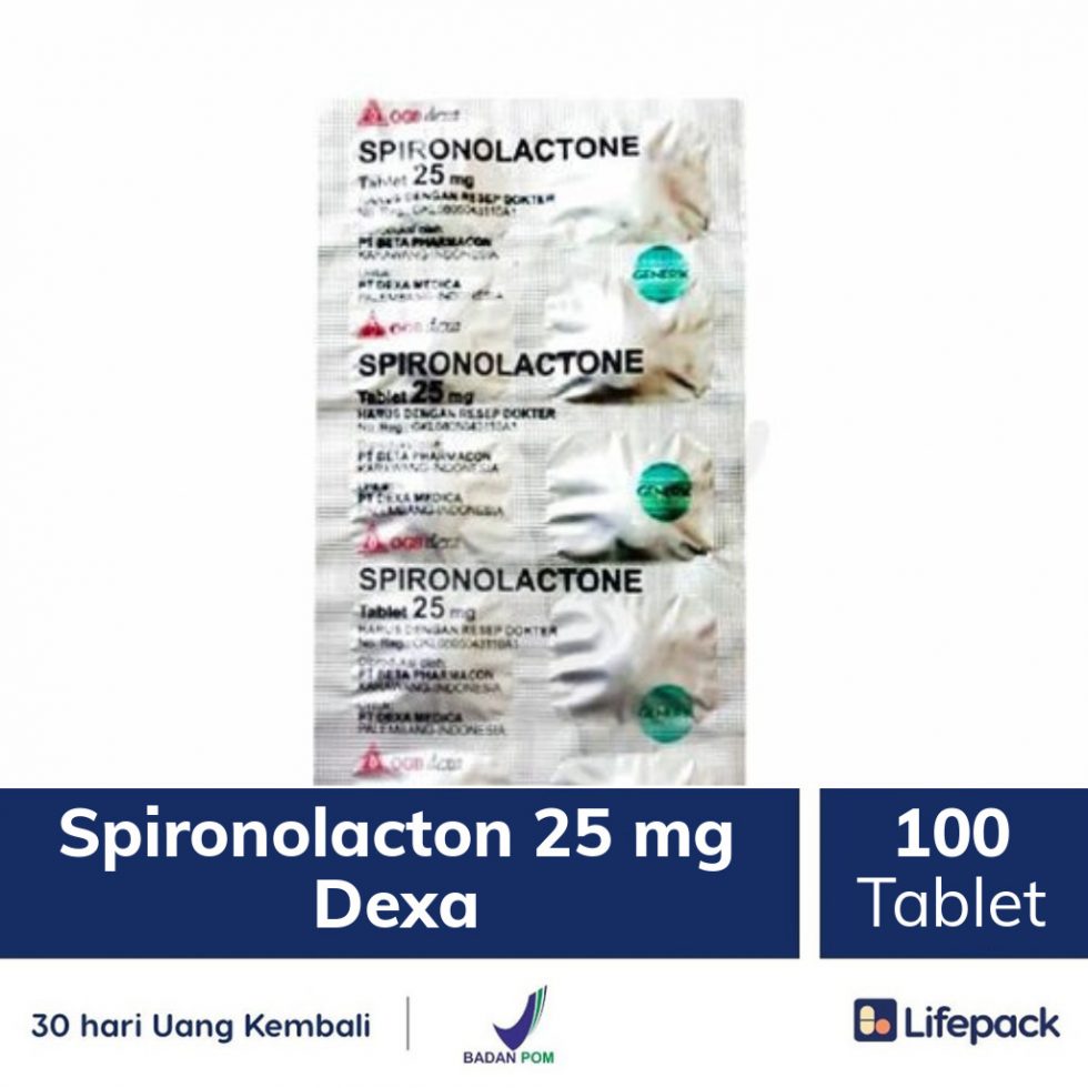 Obat Spironolactone Dexa 25 MG 100 Tablet Obat Hipertensi Lifepack.id