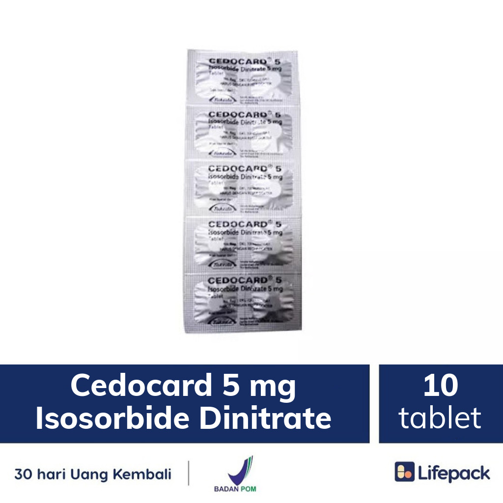 Jual Cedocard 5 MG Tablet 10S - Obat Jantung - Lifepack