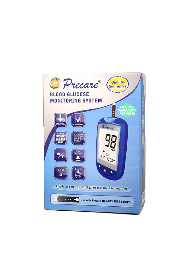 Precare Blood Glucose Monitoring System LifePlus