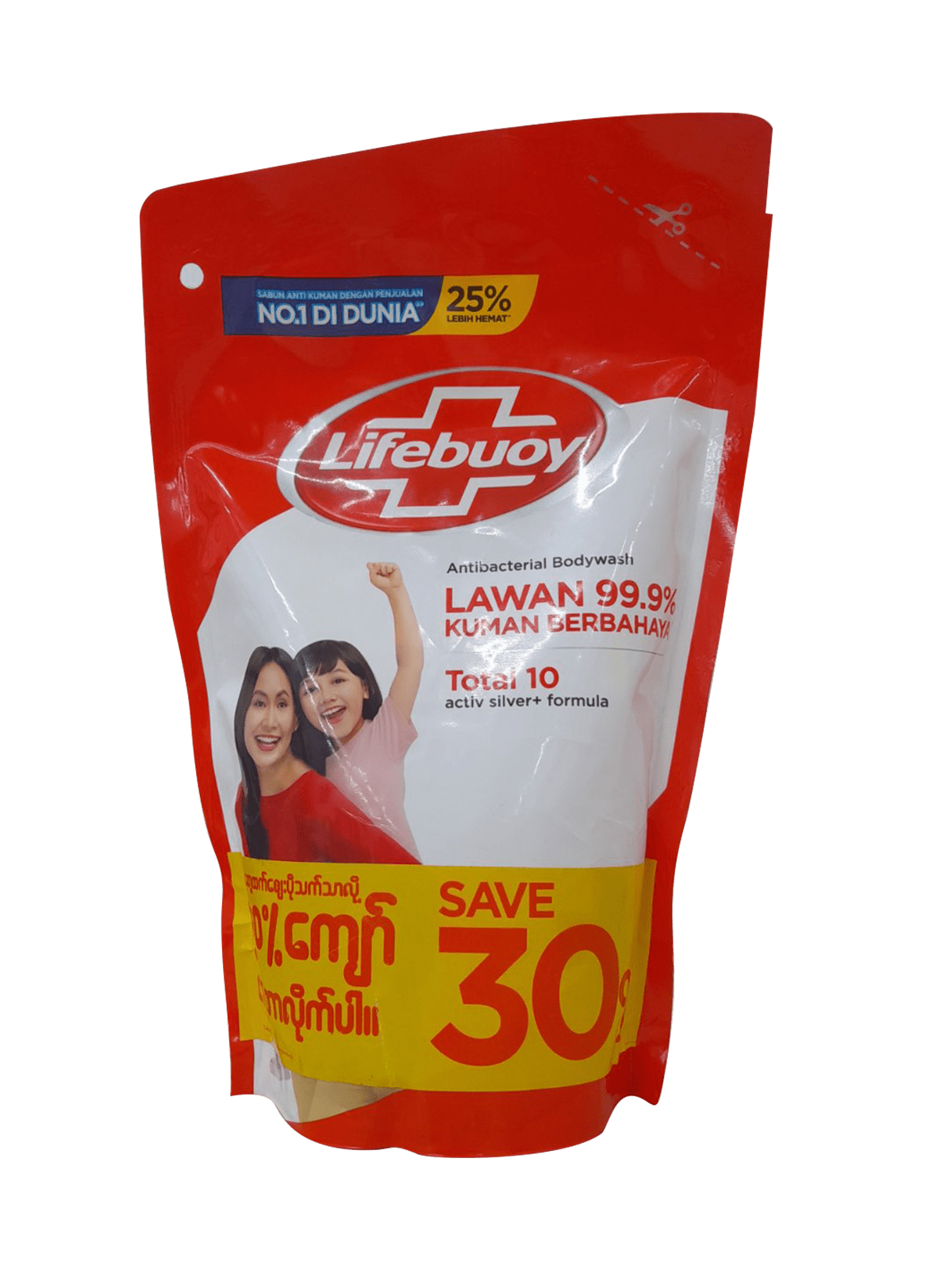 Lifebuoy Body Wash Antibacterial Total 10 Refill 400ml LifePlus