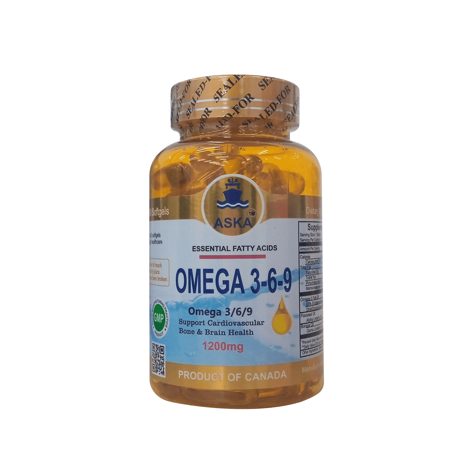 ASKA Omega 3.6.9 Fish Oil 1200 Mg Softgel Cap 90's LifePlus