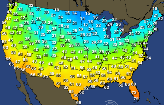Temperatures Across The Country Life Rebooted – Maps For Rvers