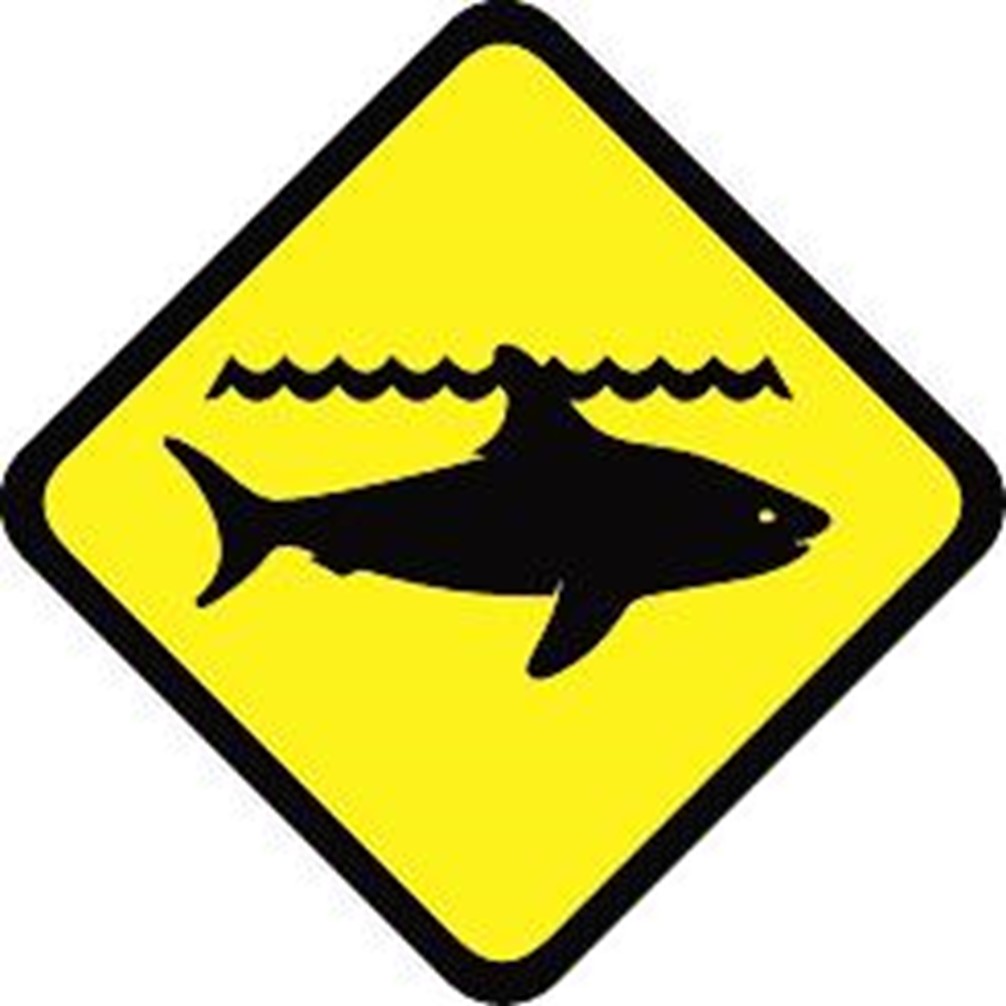 Shark Hazard Warning Sign Surf Life Saving Queensland