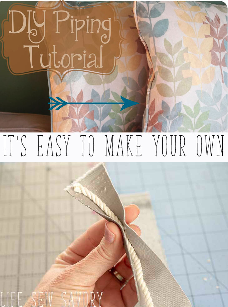 DIY Piping Sewing Tutorial + Video Life Sew Savory