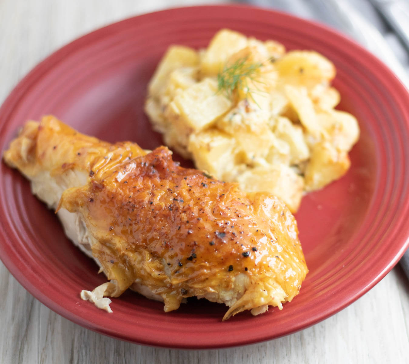 HoneyMustard Glazed Spatchcocked Chicken Life She Has