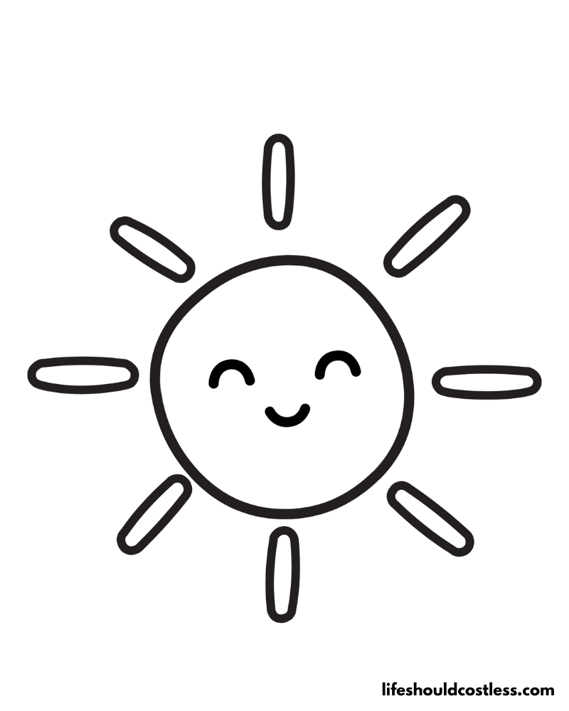 Sun Coloring Pages (free PDF prints) Life Should Cost Less