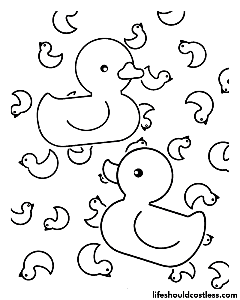 Rubber Duck Coloring Pages