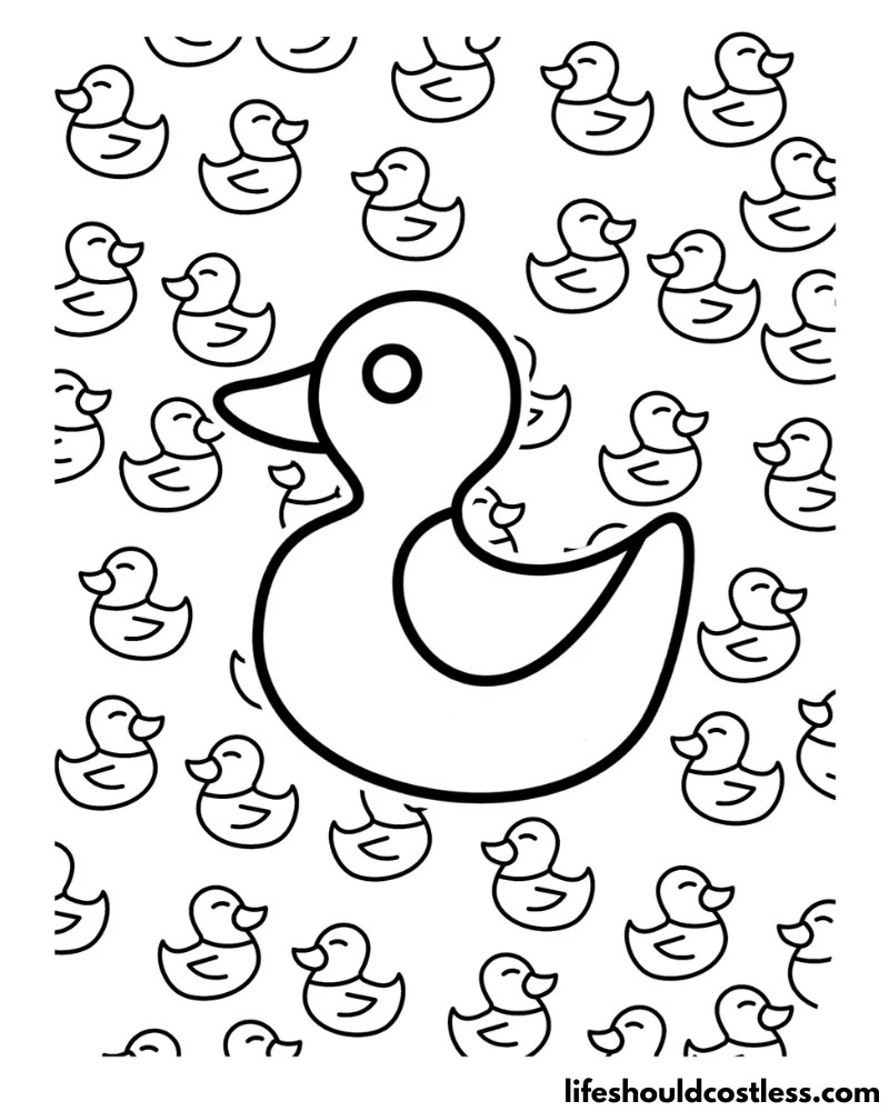 Rubber Duck Coloring Page