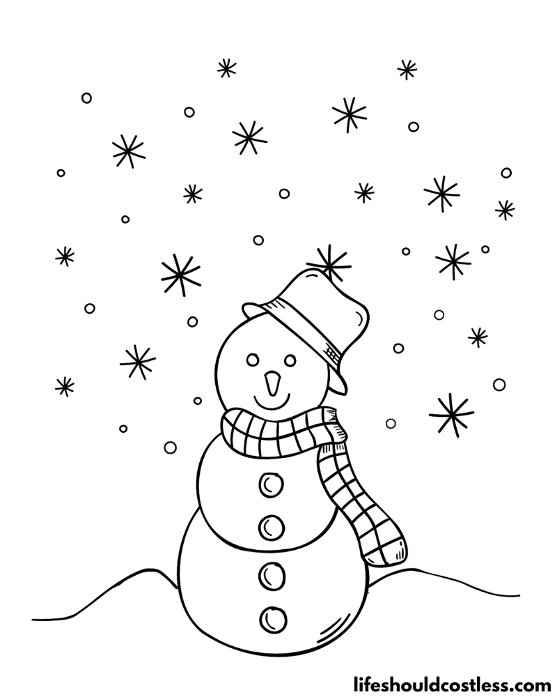 Snow Coloring Pages (free printable PDF templates) Life Should Cost Less