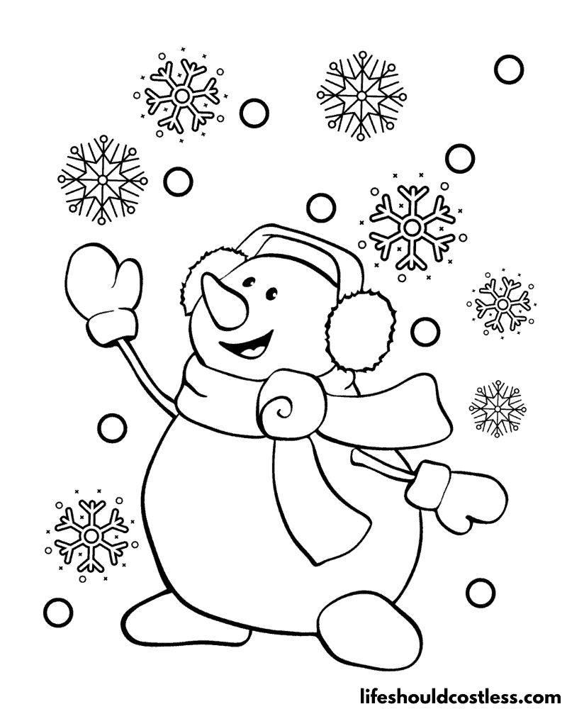 Snow Coloring Pages (free printable PDF templates) Life Should Cost Less