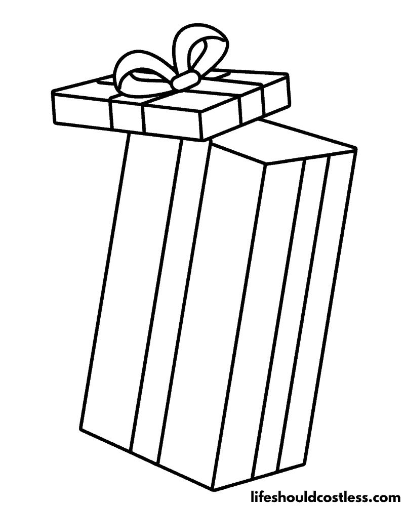 Christmas Present Coloring Pages (free printable PDF templates) - Life
