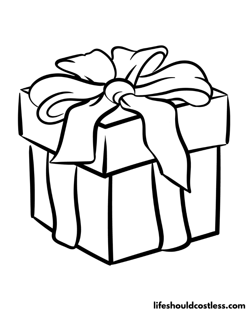 Christmas Present Coloring Pages (free printable PDF templates) - Life