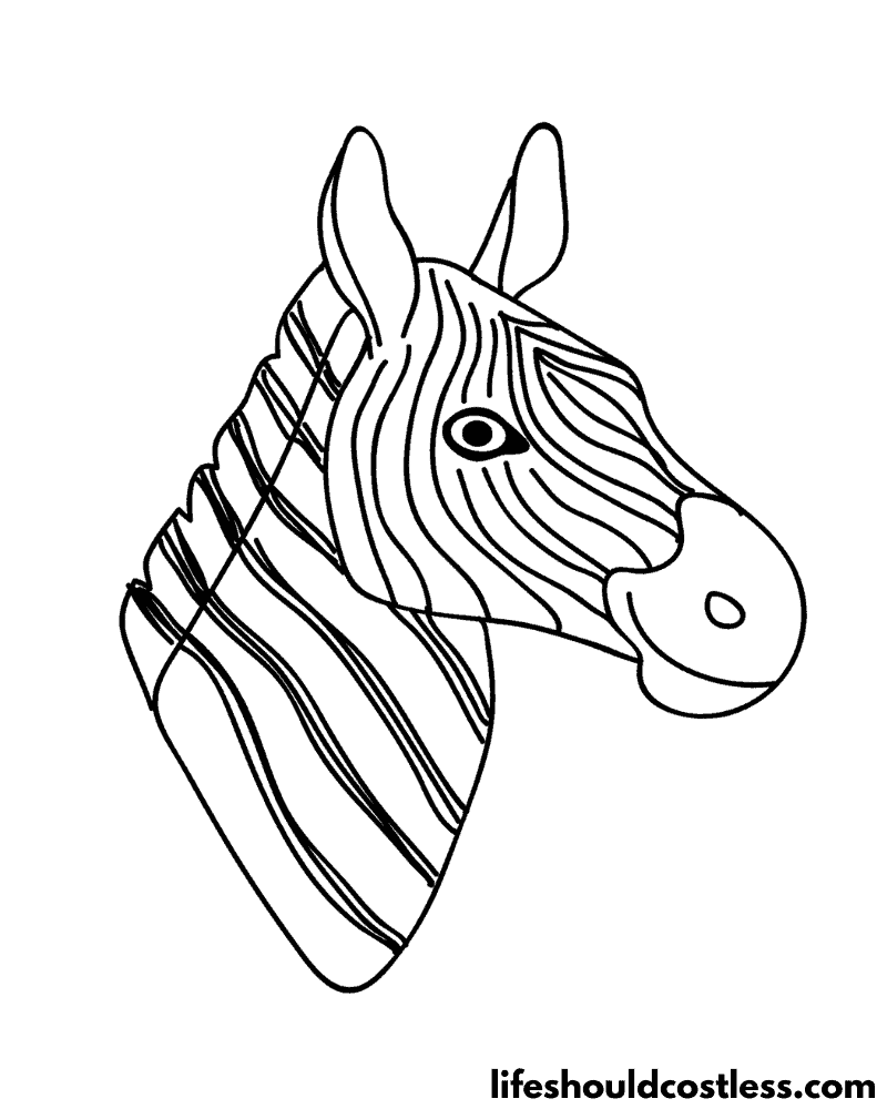 Zebra Coloring Pages (free printable PDF templates) Life Should Cost Less