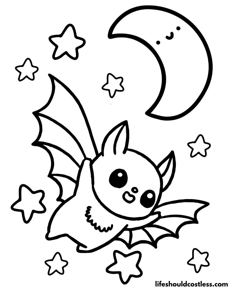 Bat Coloring Pages (free PDF prints) Life Should Cost Less