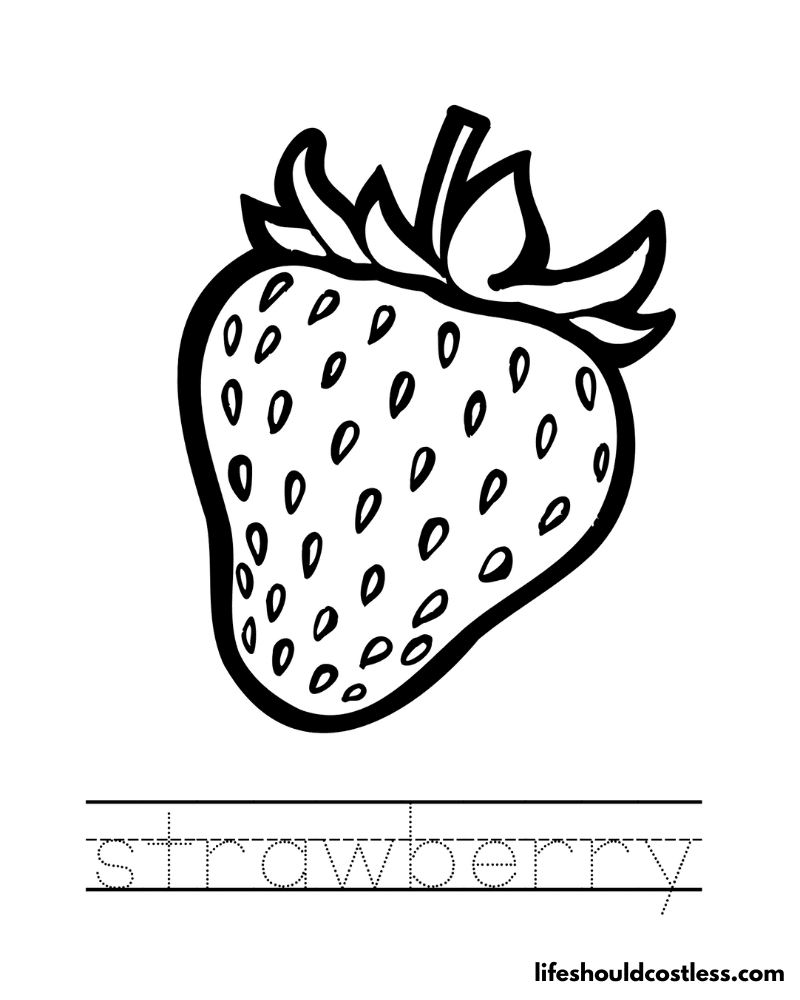Strawberry Plant Coloring Pages