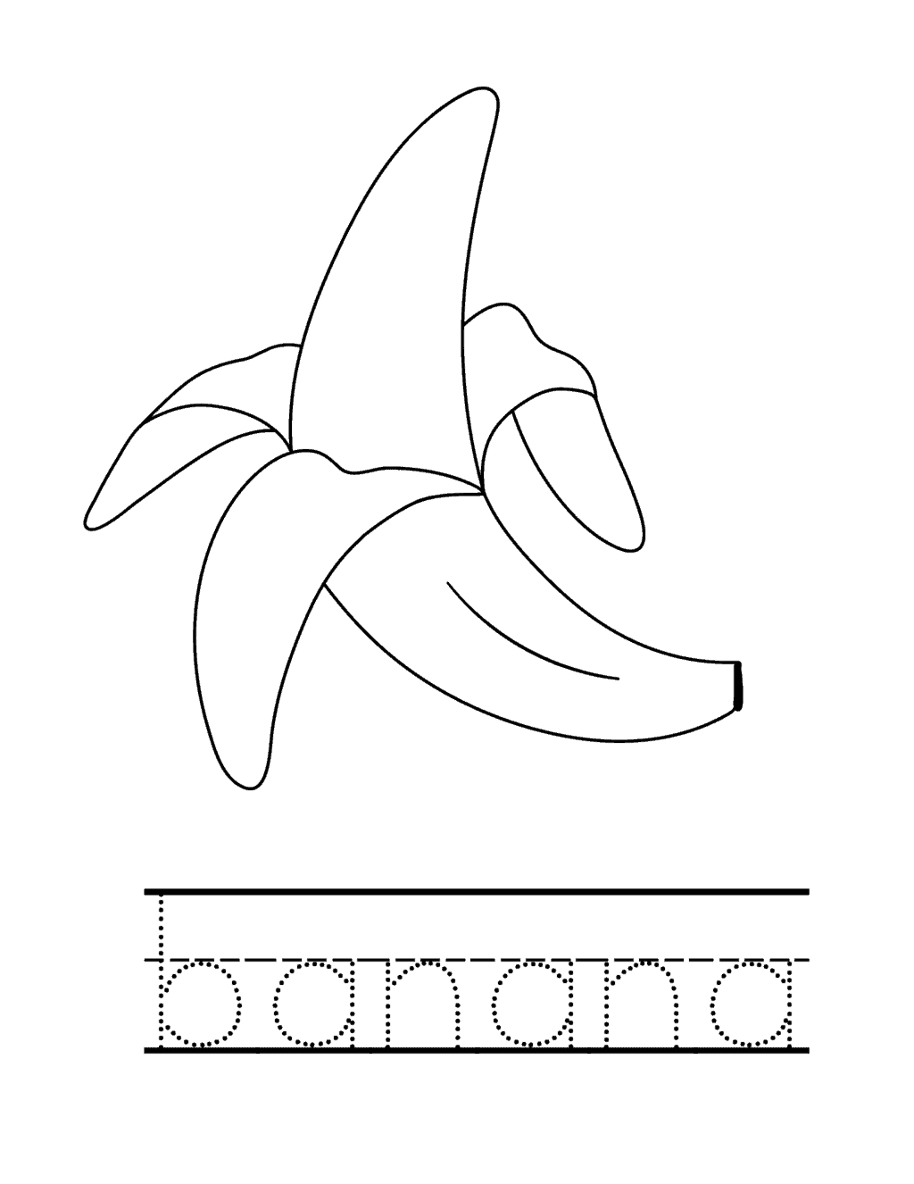 Banana Coloring Pages (free printable PDF templates) Life Should Cost Less