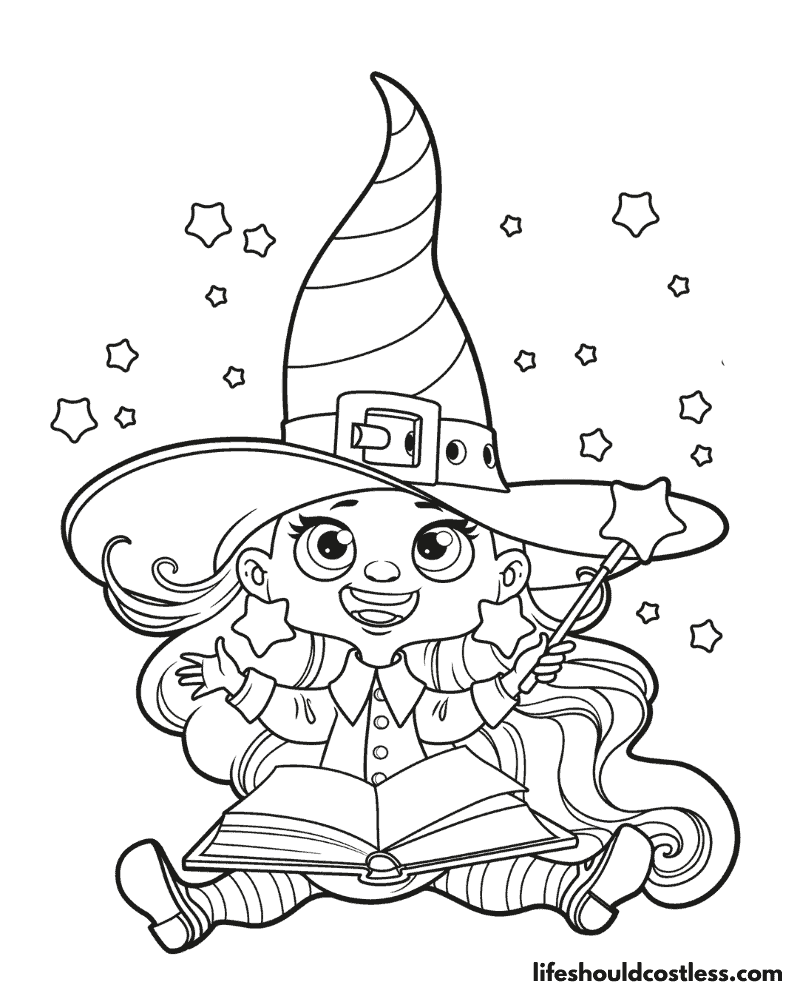 Printable Halloween Witch Coloring Pages