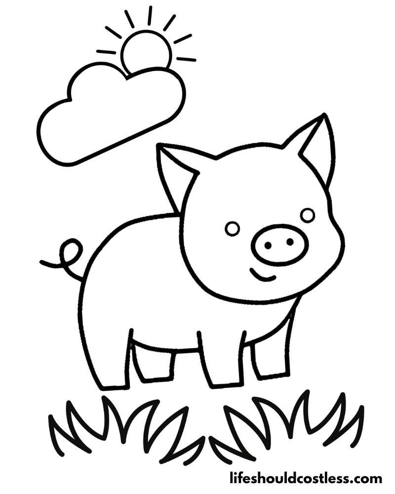 Pig Coloring Pages (free PDF prints) Life Should Cost Less