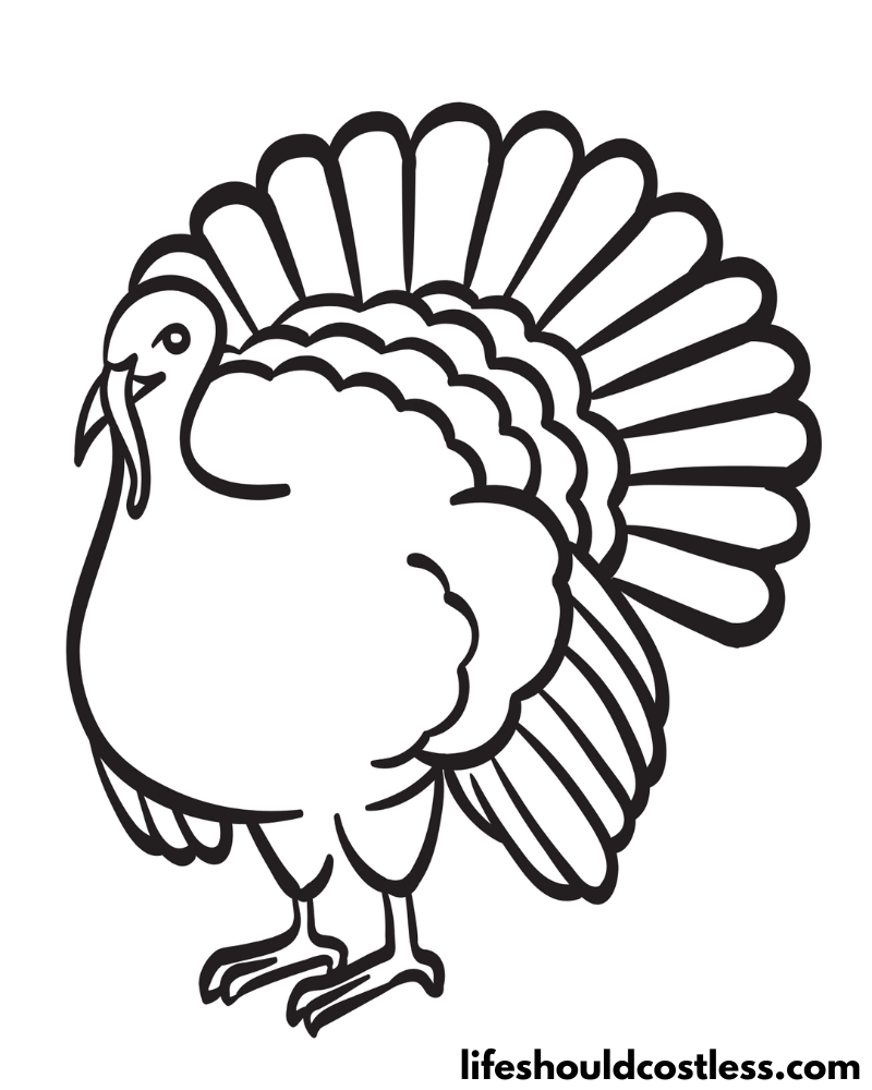 Turkey Coloring Pages (free printable PDF templates) - Life Should Cost