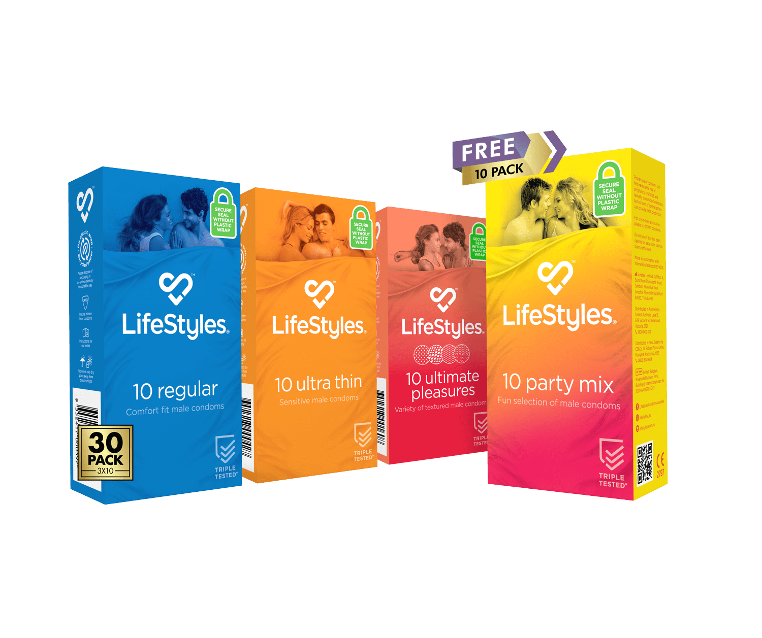 LifeStyles® Buy 30 Pack Regular Condoms + 10 Party Pack Free
