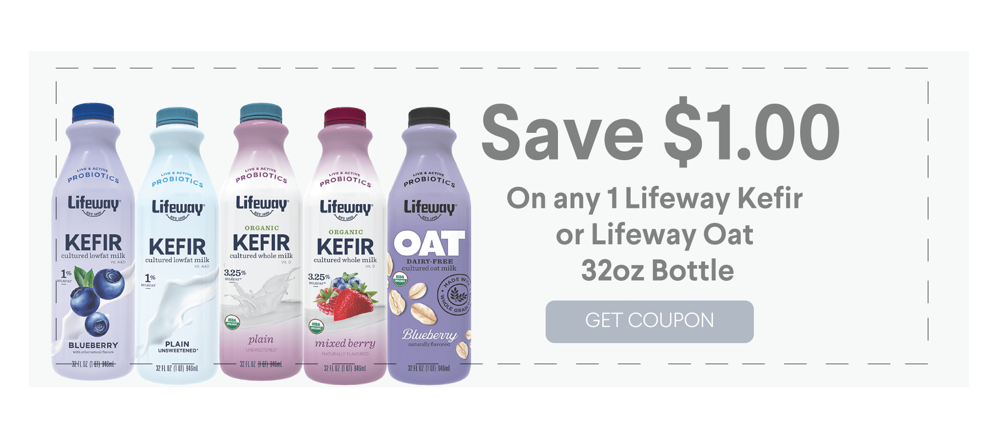 Enjoy 1 off Lifeway Kefir