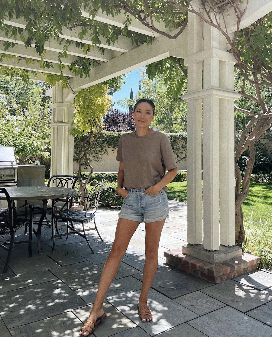 tshirt agolde shorts summer