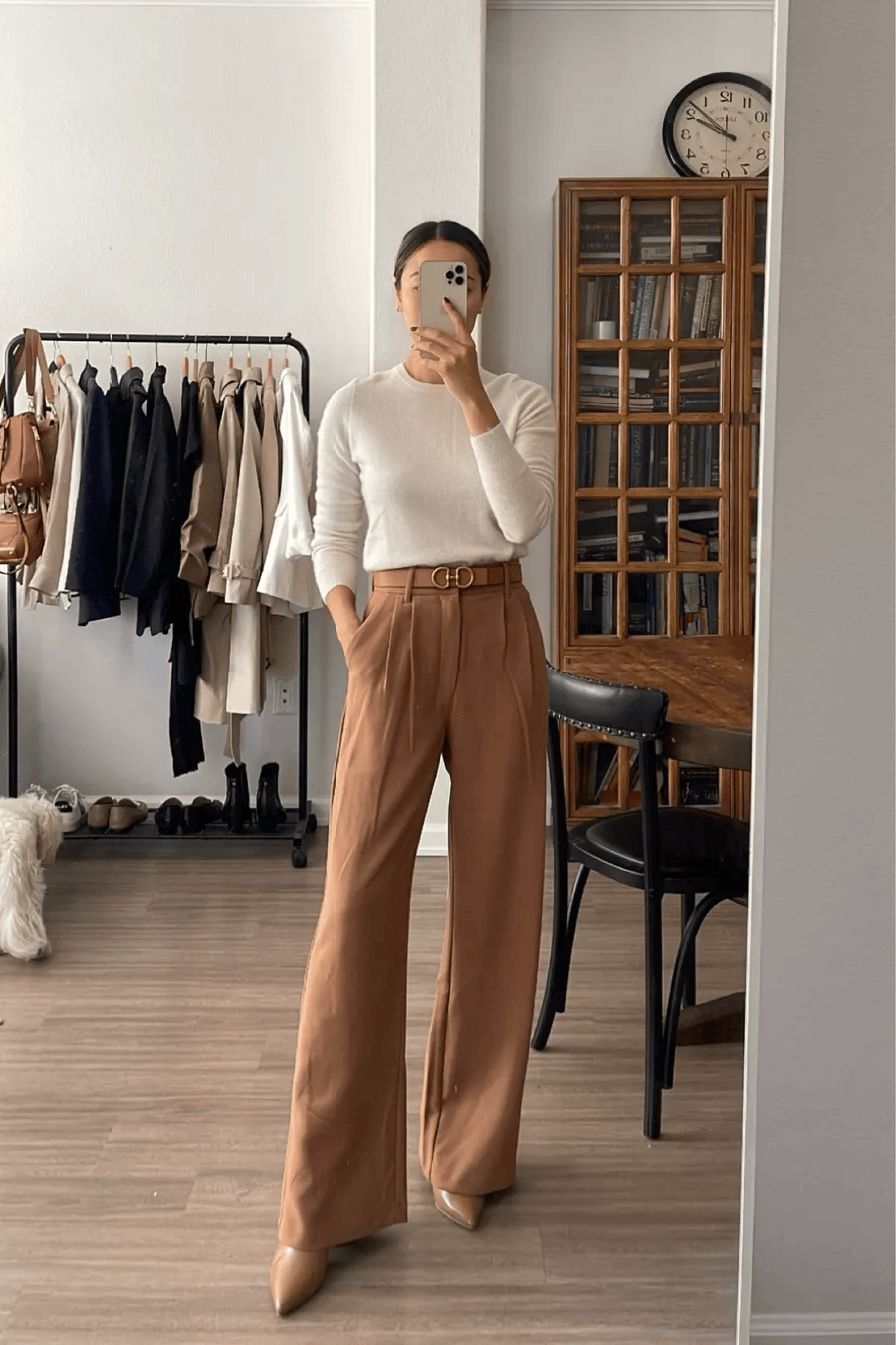 work outfit abercrombie pants bloomingdales sweater