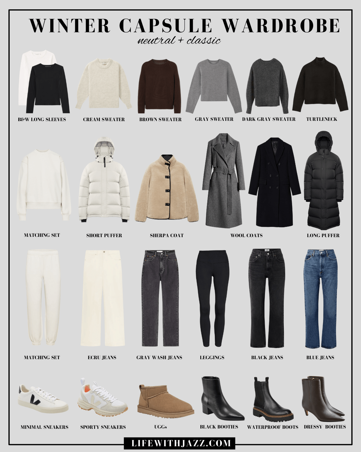 Winter Capsule Wardrobe 2025 LIFE WITH JAZZ