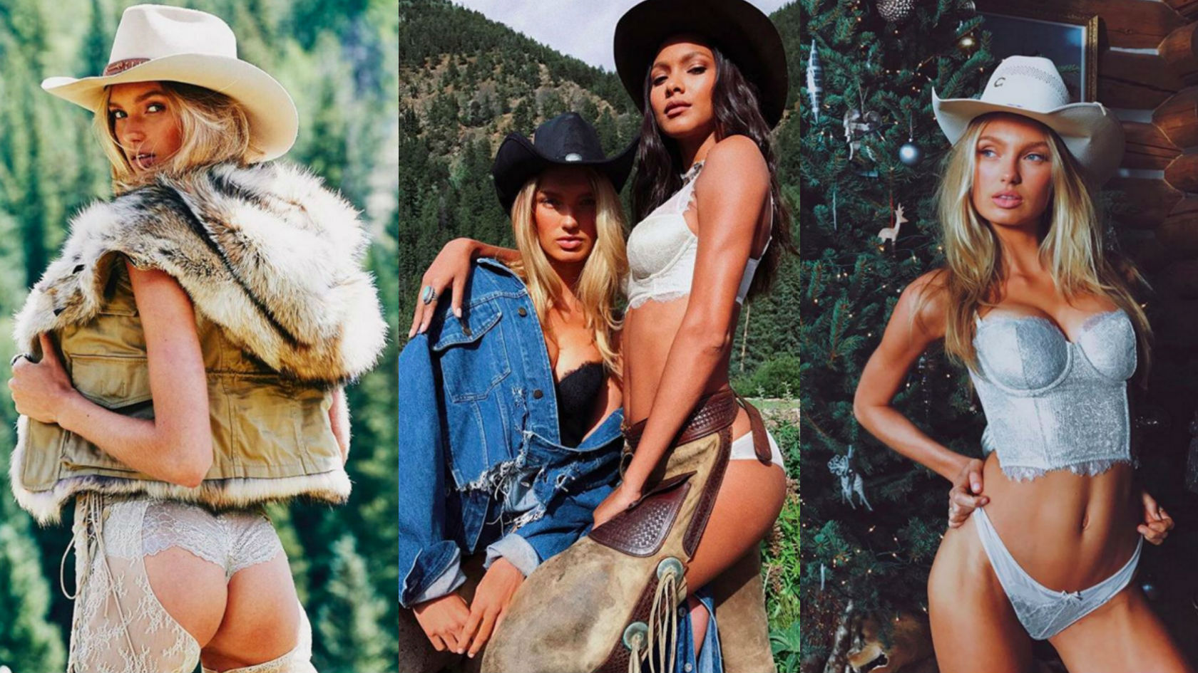 Victoria's Secret Angels Cowgirls In Colorado For Holiday Shoot