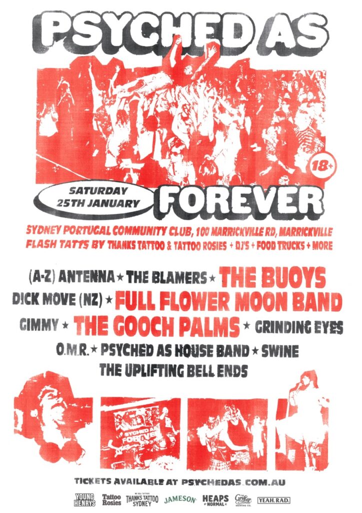 The Buoys, Full Flower Moon Band, Gooch Palms & More Lineup For Psyched