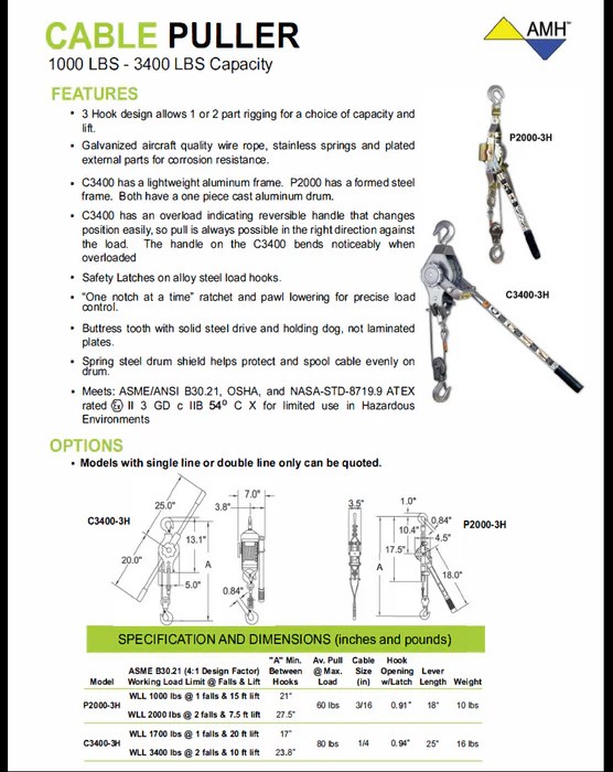 Cable Pullers — LiftSupply