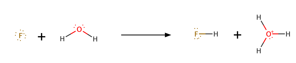 The fluoride ion reacts with water to prod... Clutch Prep