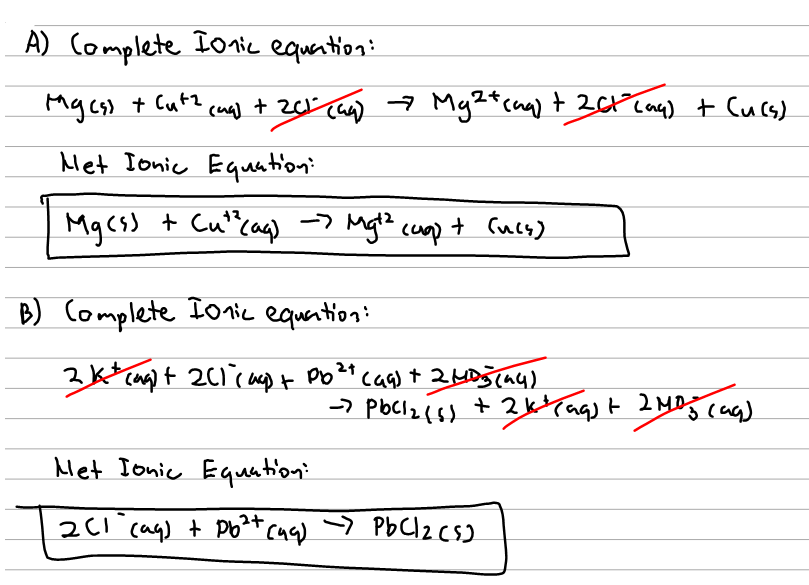 Write net ionic equations for the followin... Clutch Prep