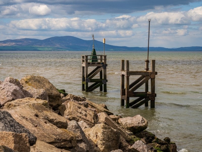 Silloth East Cote Lighthouse and Lees Scar, Cumbria