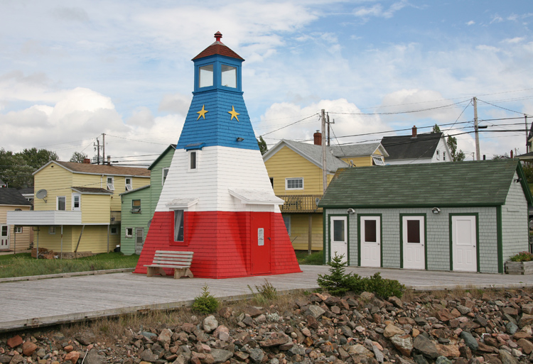 Chéticamp Harbour Range Front Lighthouse, Nova Scotia Canada at