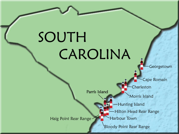 South Carolina Lighthouse Map South Carolina Lighthouse Map
