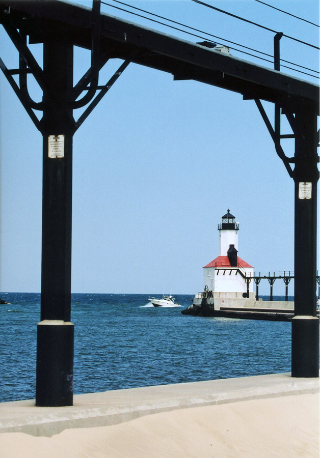 Michigan City East Pierhead Lighthouse, Indiana at