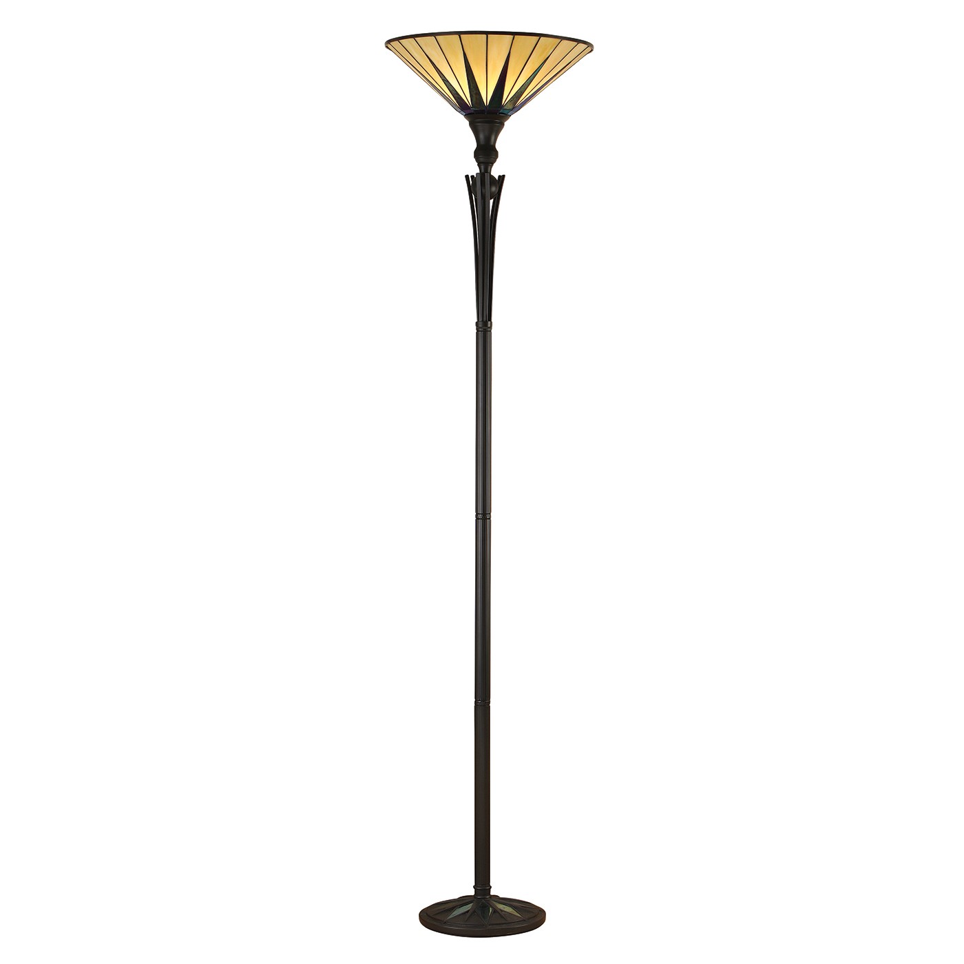 Dark star 64042 Tiffany Uplighter 1 Light Floor Lamp Lighting Bug Swindon
