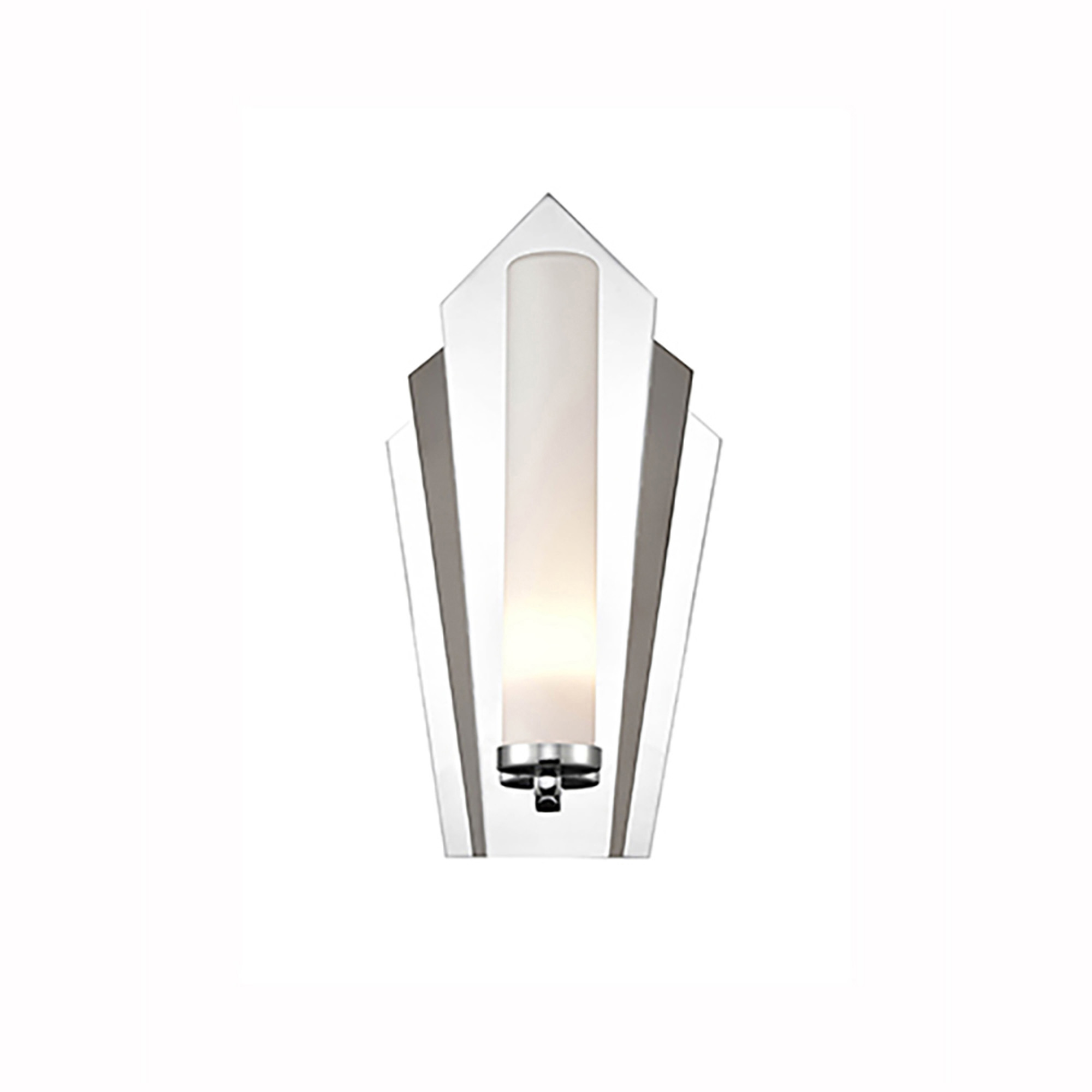 Art Deco IP44 Wall Lt, Chrome & Blk Chrome / LBF003441BW Lighting Bug